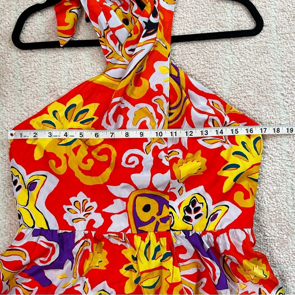 NWT J Crew Silk Midi Sarong Dress in Painted Paisley Orange SZ 10 Cocktail Dress - Picture 7 of 14